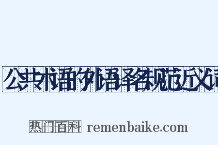 公共术语的外语译名规范近义词是什么意思的图片